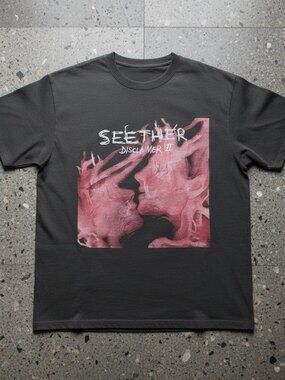 Seether “Disclaimer II” Inspired Graphic T-Shirt Black | Alternative Rock Album